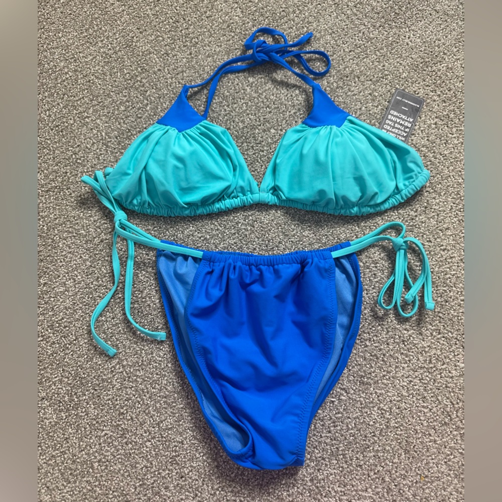 Avenue Bright Blue & Teal Bikini Set